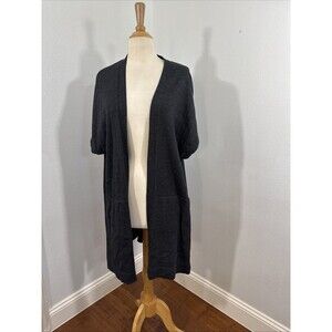 Athleta Cardigan Womens Small Cocoon charcoal Wrap‎ Open Front Duster